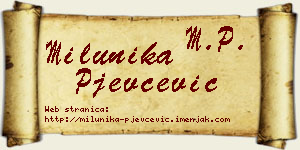 Milunika Pjevčević vizit kartica